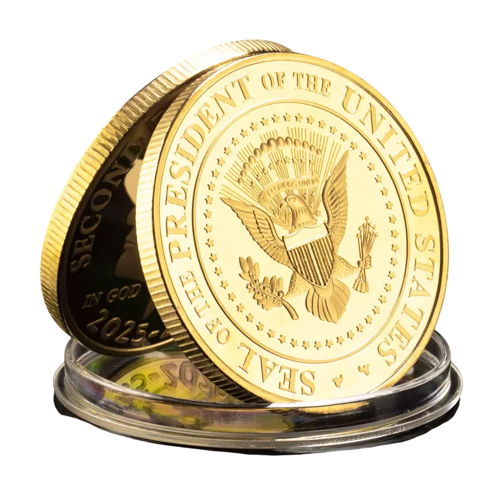 $TRUMP™ Official Donald Trump Gold Plated $TRUMP Coin - With Case